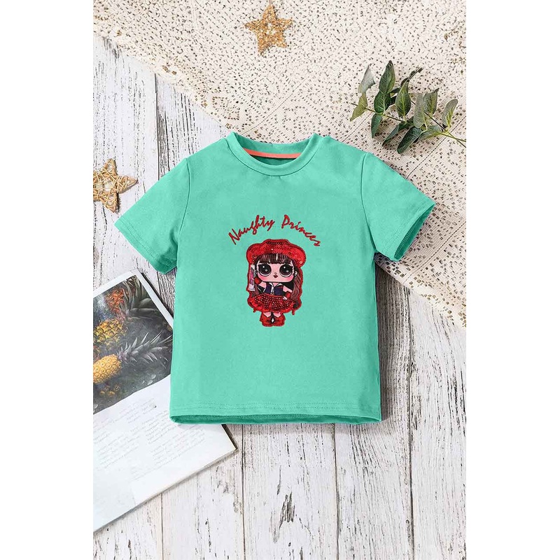Junior Girl’s Noughty Princes Embellish Tee Shirt