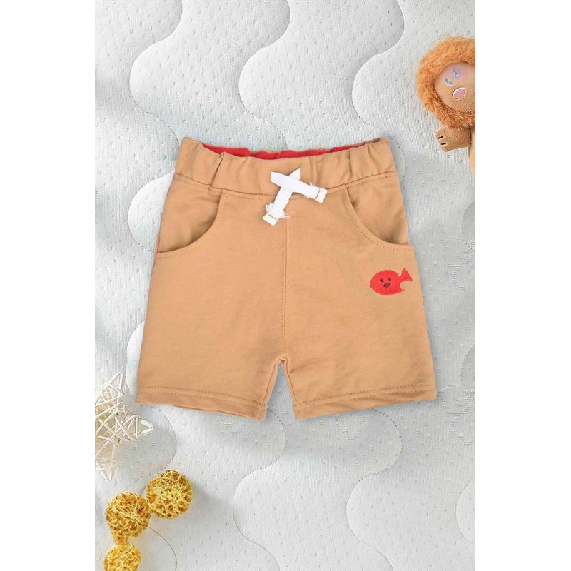 Little Junior Kid’s Fish Embroidered Terry Shorts