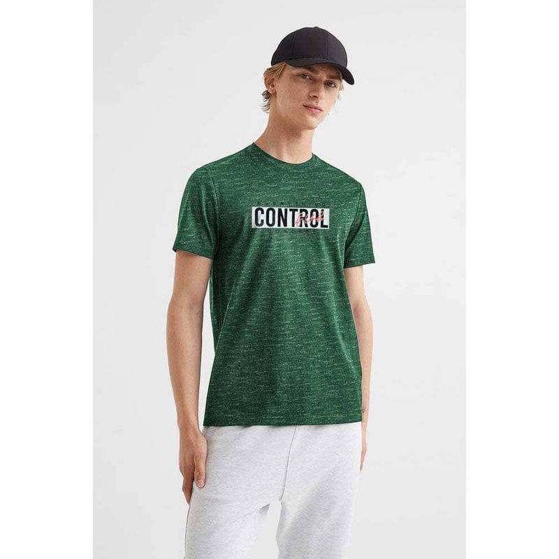 Max 21 Men’s Control Printed Crew Neck Tee Shirt