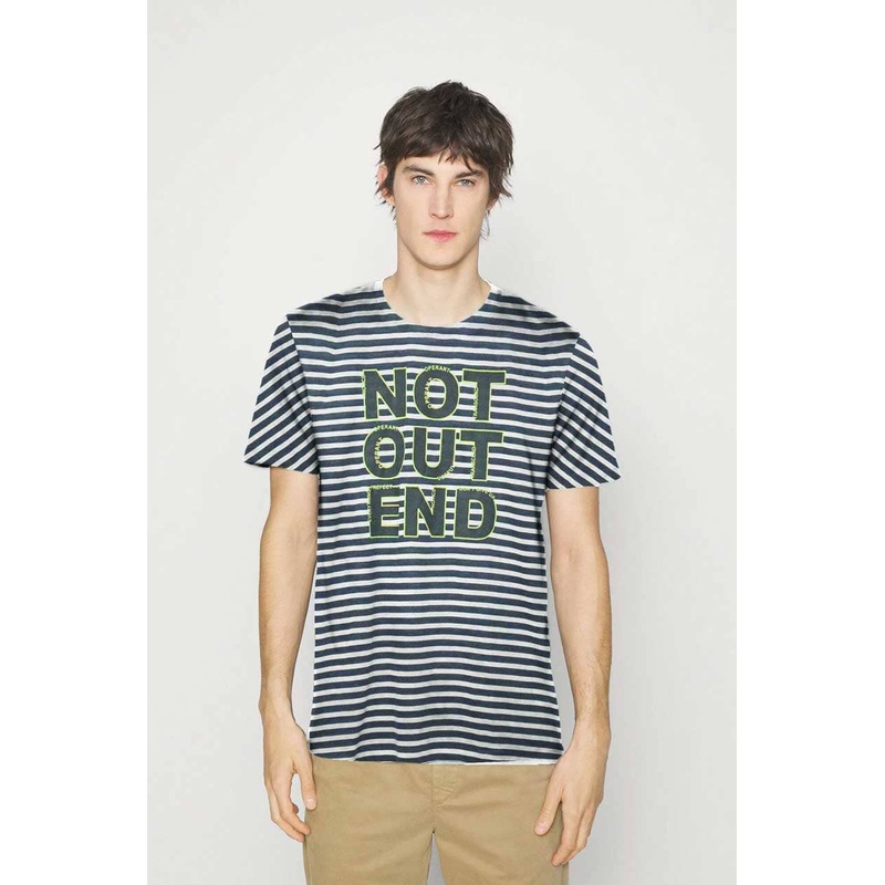 Max 21 Men’s Not Out Printed Stripes Style Tee Shirt
