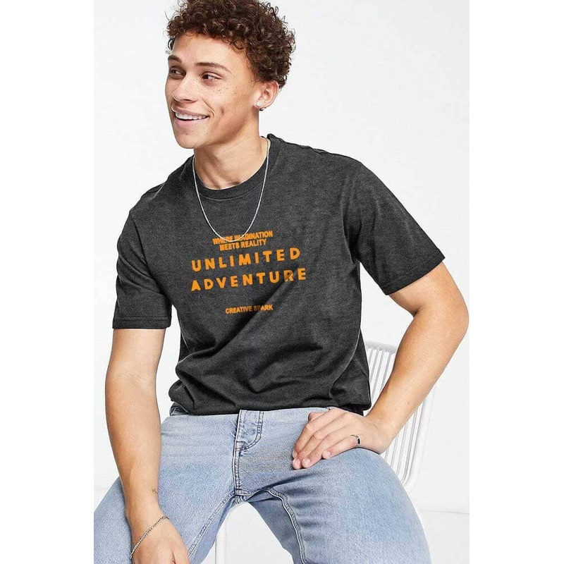 Max 21 Men’s Unlimted Adventure Printed Crew Neck Tee Shirt