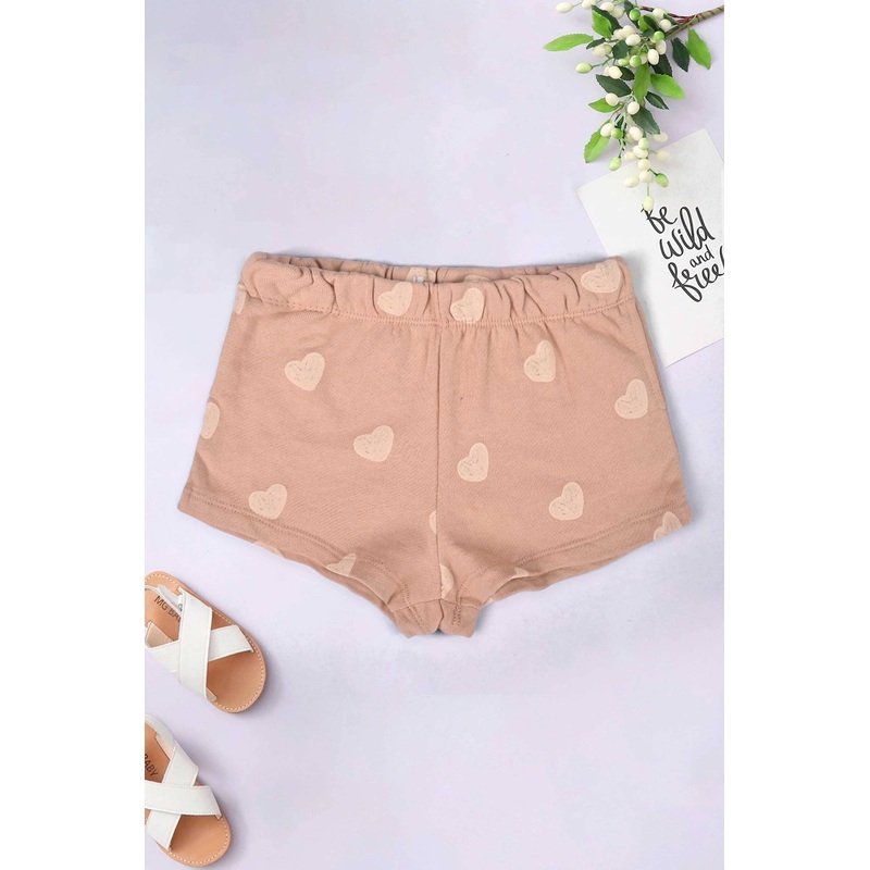 C&A Girl’s Heart Printed Terry Shorts