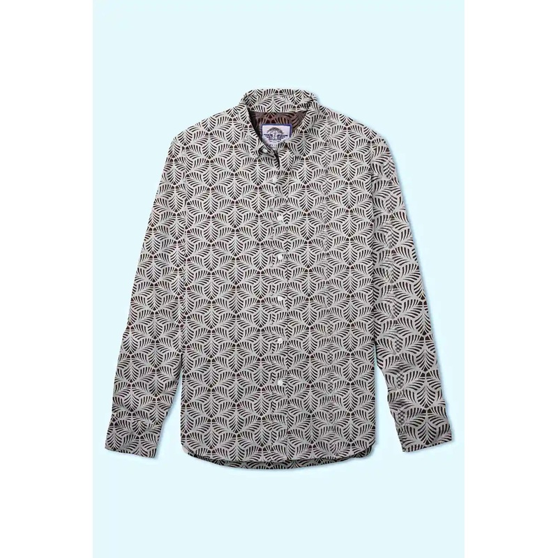 New Fashion Men’s Laren Leaves Printed Slim Fit Casual Shirt