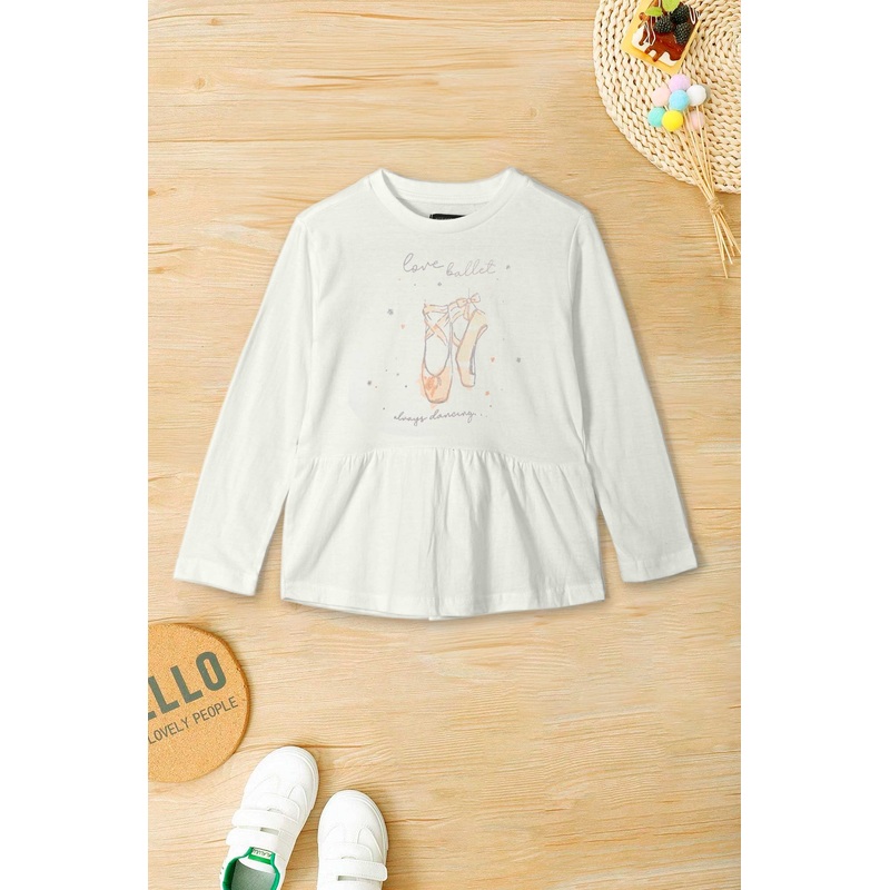 Tessentials Girl’s Always Dancing Printed Long Sleeves Frock Style Shirt