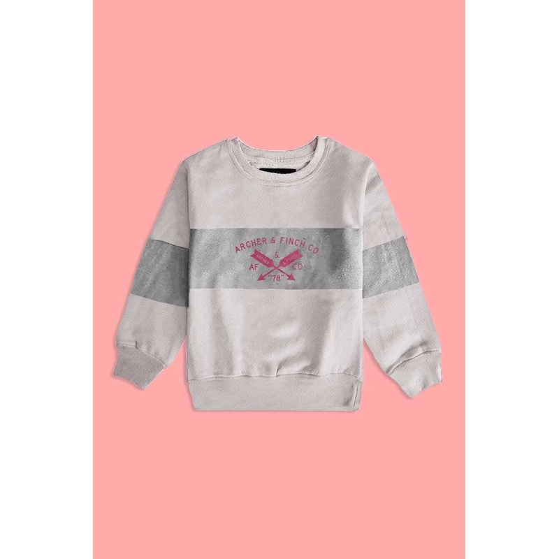 Archer & Finch Kid’s Contrast Panel Printed Sweat Shirt