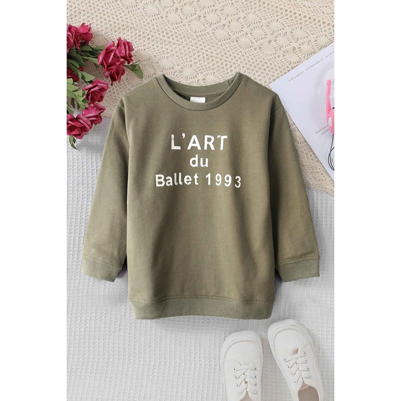 Kid’s L Art Du Ballet Printed Terry Sweat Shirt