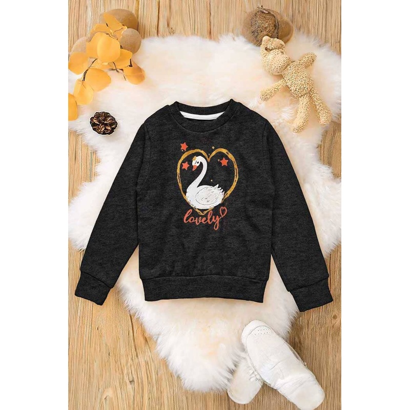 Lyallpur Girl’s Flamingos Lovely Printed Sweat Shirt