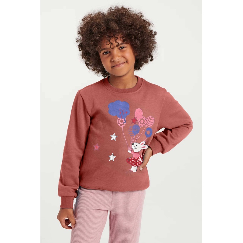 Minoti Kid’s Bunny Balloons Fleece Sweat Shirt