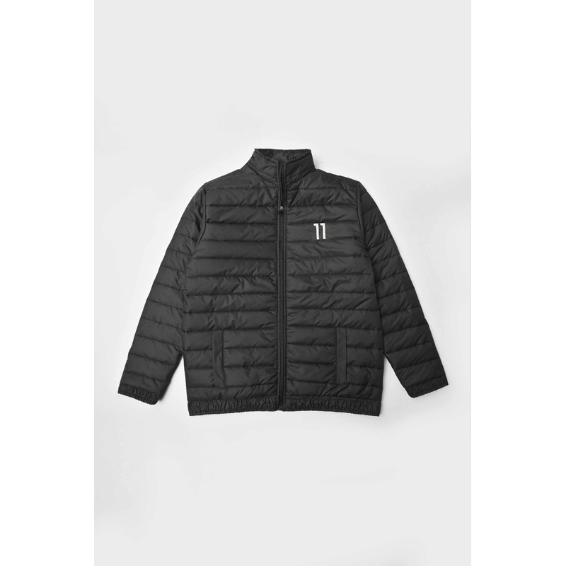 Burnt Soul Men’s 11 Embroidered Long Sleeve Puffer Jacket