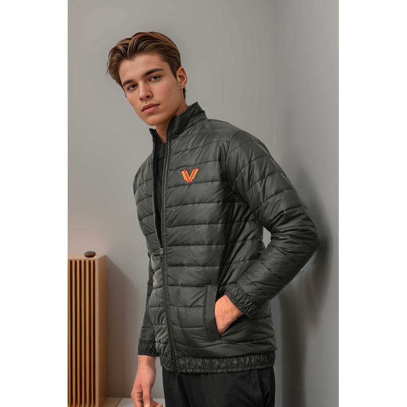 Burnt Soul Men’s Bristol Embroidered Long Sleeve Puffer Jacket