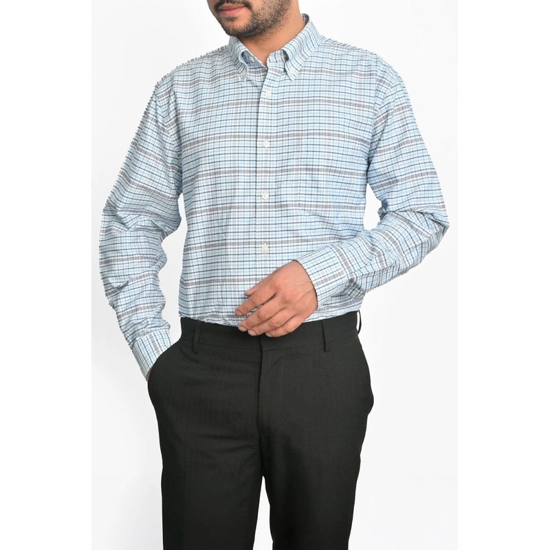 Cut Label Men’s Wroclaw Check Design Formal Shirt