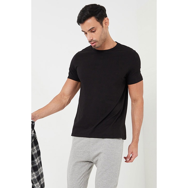 Fevlo Men’s Palermo Solid Design Short Sleeve Tee Shirt