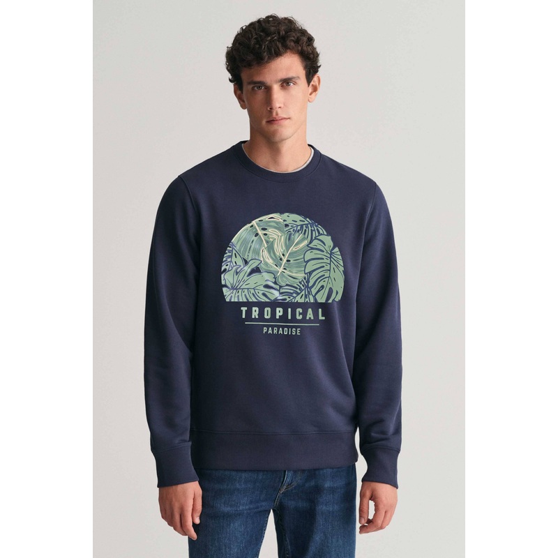 Polo Republica Men’s Tropical Paradise Printed Fleece Sweat Shirt