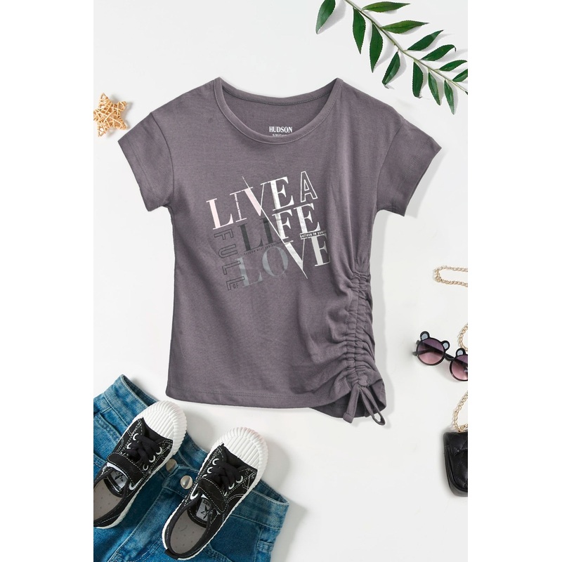 Hudson Girl’s Live A Life Full Of Love Printed Tee Shirt