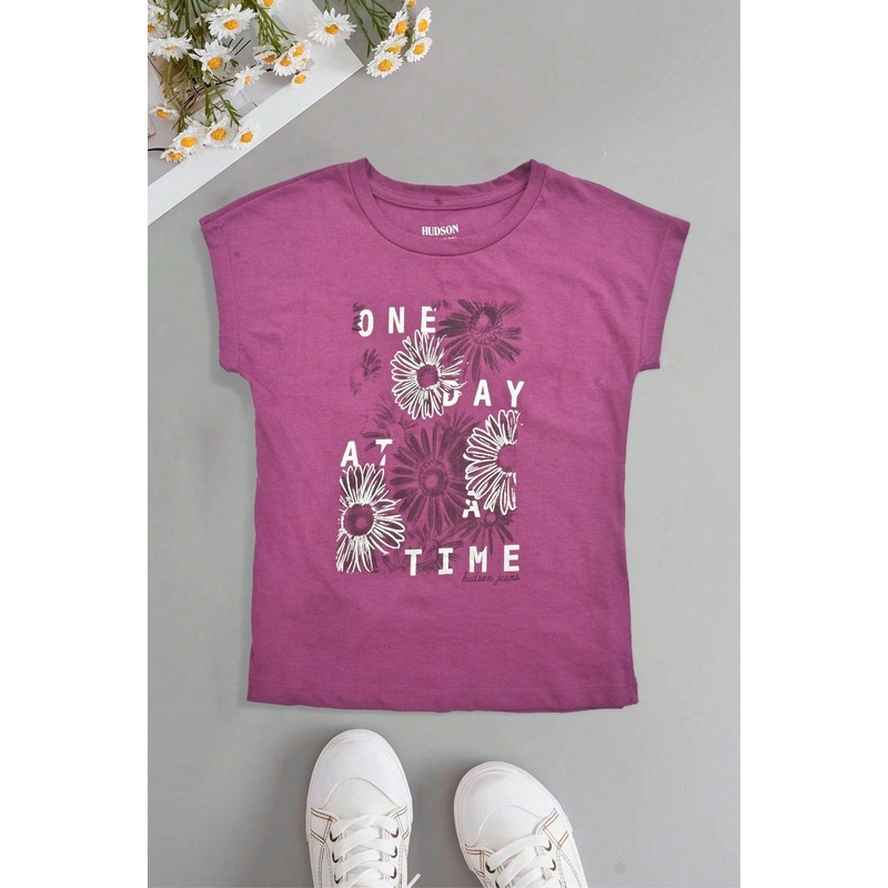 Hudson Girl’s One Day At Time Printed Tee Shirt