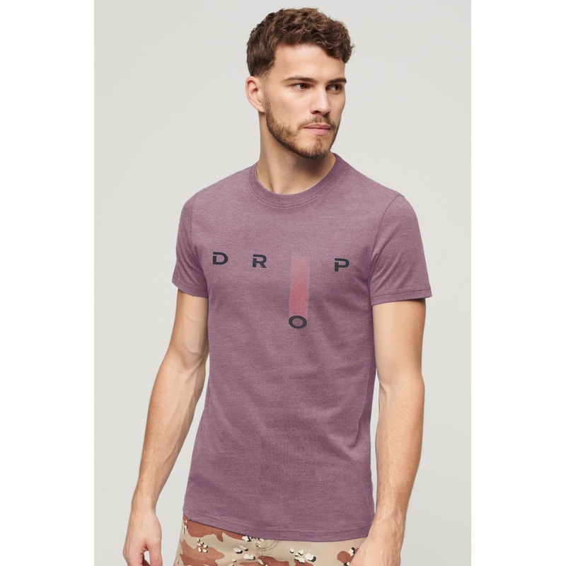 Kelbrg Men’s Drop Design Printed Classic Tee Shirt