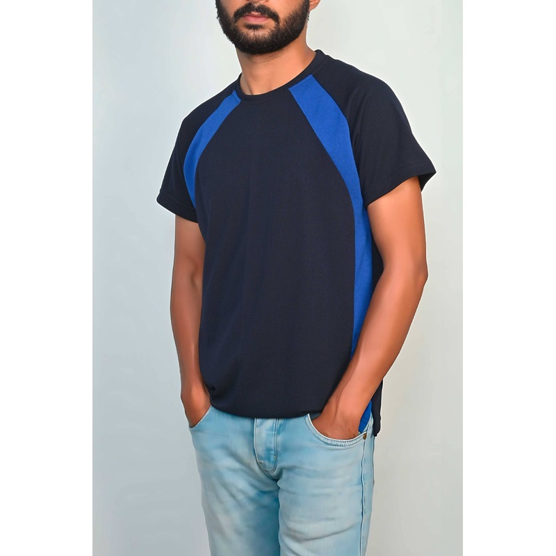 Men’s Contrast Style Raglan Sleeve Tee Shirt