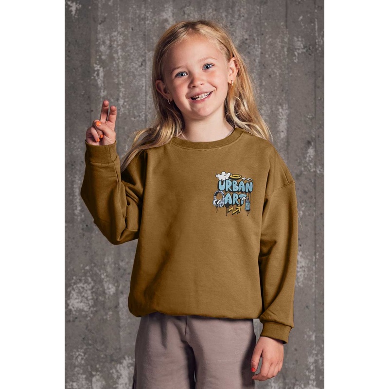 Rabbit Skins Kid’s Urban Art Printed Fleece Sweatshirt