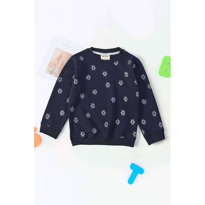 Tiny Teen Girl’s Glitter Printed Fleece Sweat Shirt