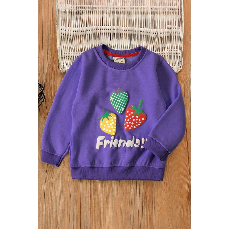Tiny Teen Kid’s Friends Printed Fleece Sweat Shirt