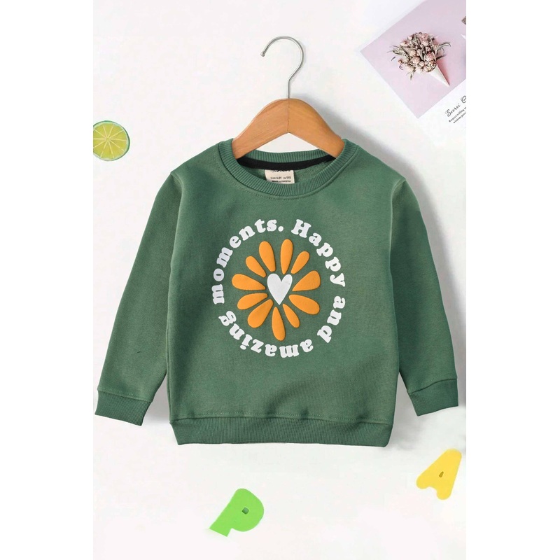 Tiny Teen Kid’s Happy & Amazing Moments Printed Fleece Sweat Shirt