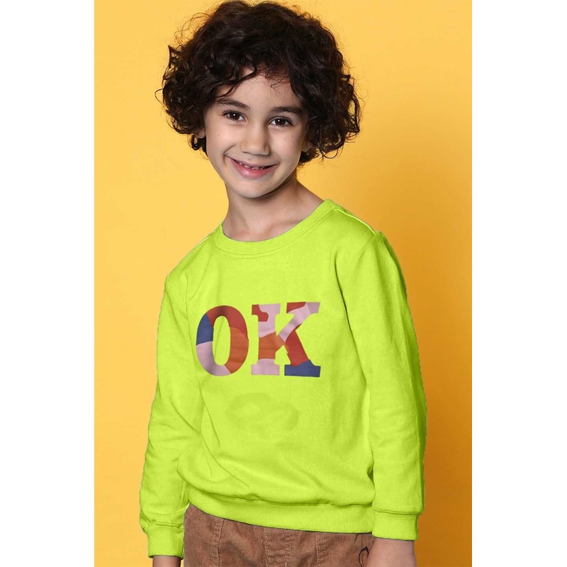 Tiny Teen Kid’s OK Printed Fleece Sweat Shirt