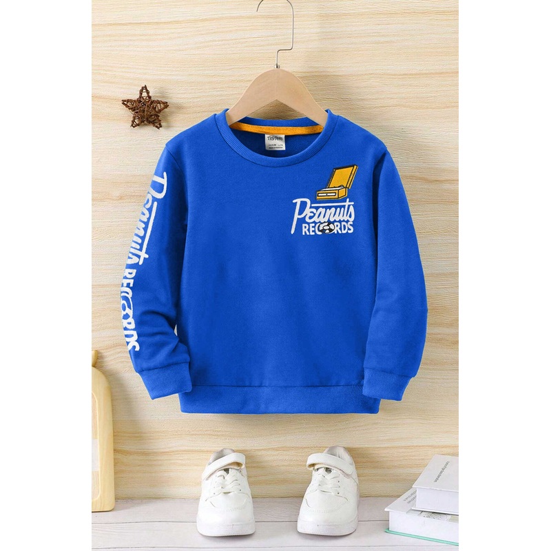 Tiny Teen Kid’s Peanuts Records Printed Fleece Sweat Shirt