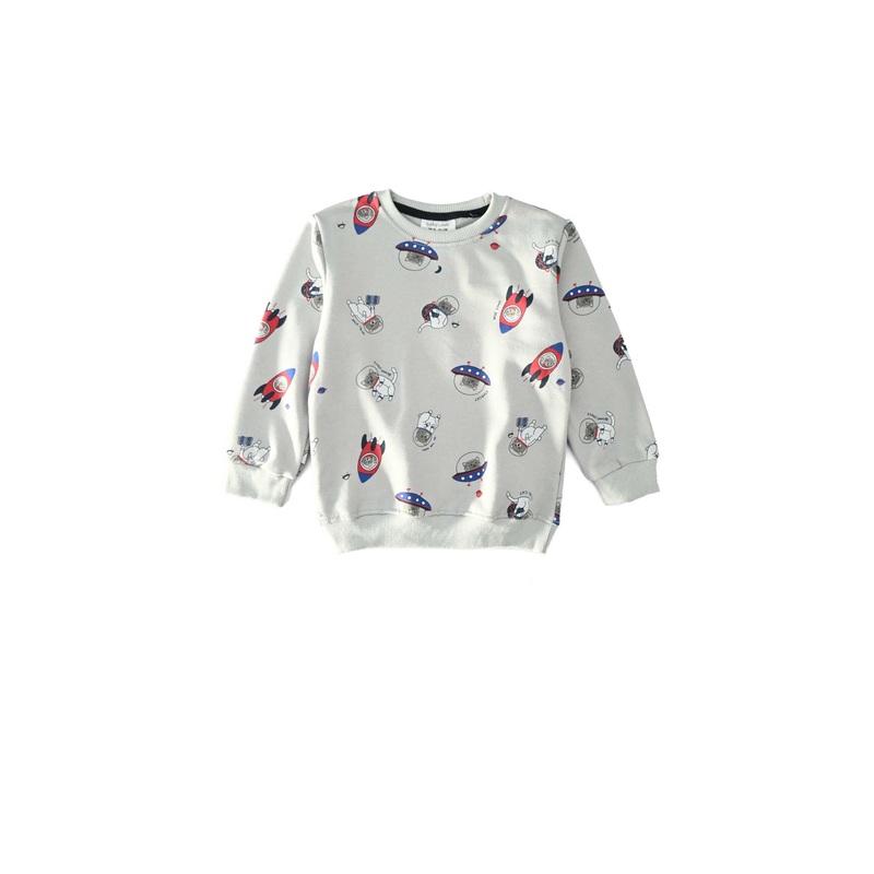 Baby Club Kid’s Space Travel Printed Fleece Sweat Shirt