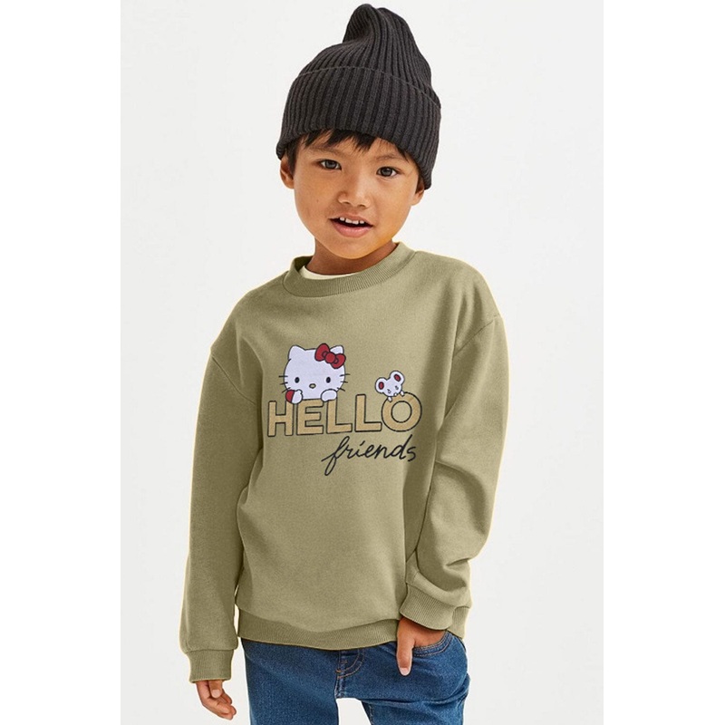 Cutie Kid’s Hello Friends Printed Fleece Sweat Shirt