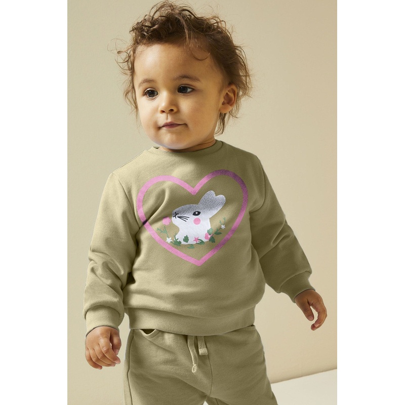 Cutie Kid’s Rabbit Printed Fleece Sweat Shirt