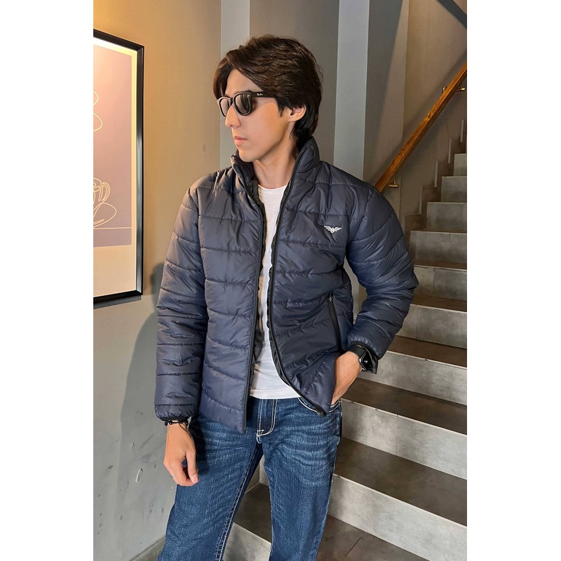 Eternity Men’s Logo Embroidered Slim Fit Puffer Jacket