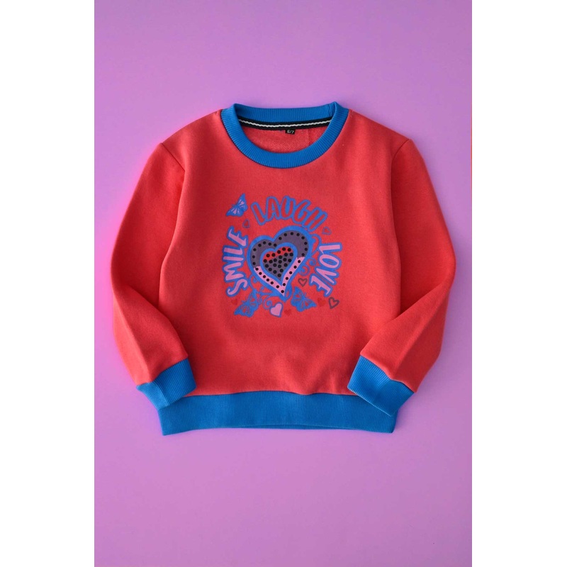 HM Kid’s Smile Laugh Love Printed Fleece Sweatshirt
