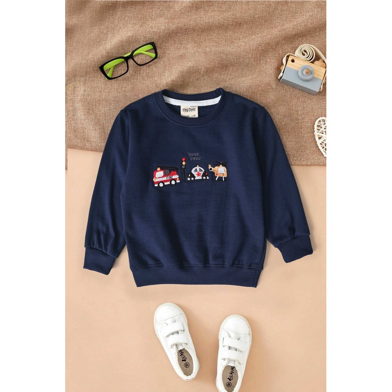 Tiny Teen Kid’s Embroidered Fleece Sweat Shirt