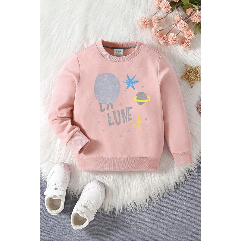 Tiny Teen Kid’s Lune Printed Fleece Sweat Shirt