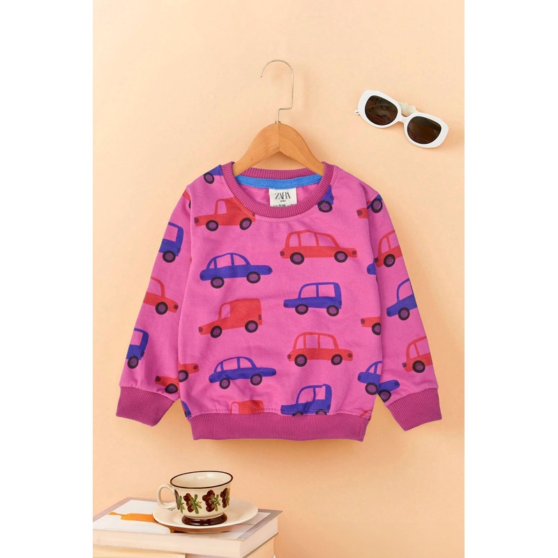 ZR Kid’s Cars Printed Fleece Sweat Shirt