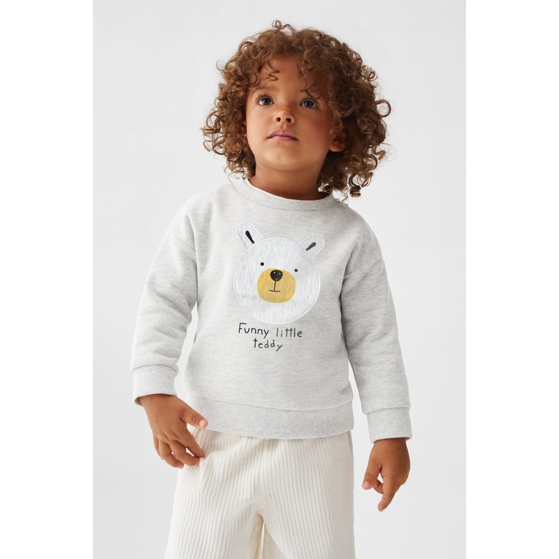 ZR Kid’s Funny Little Teddy Printed Fleece Sweat Shirt
