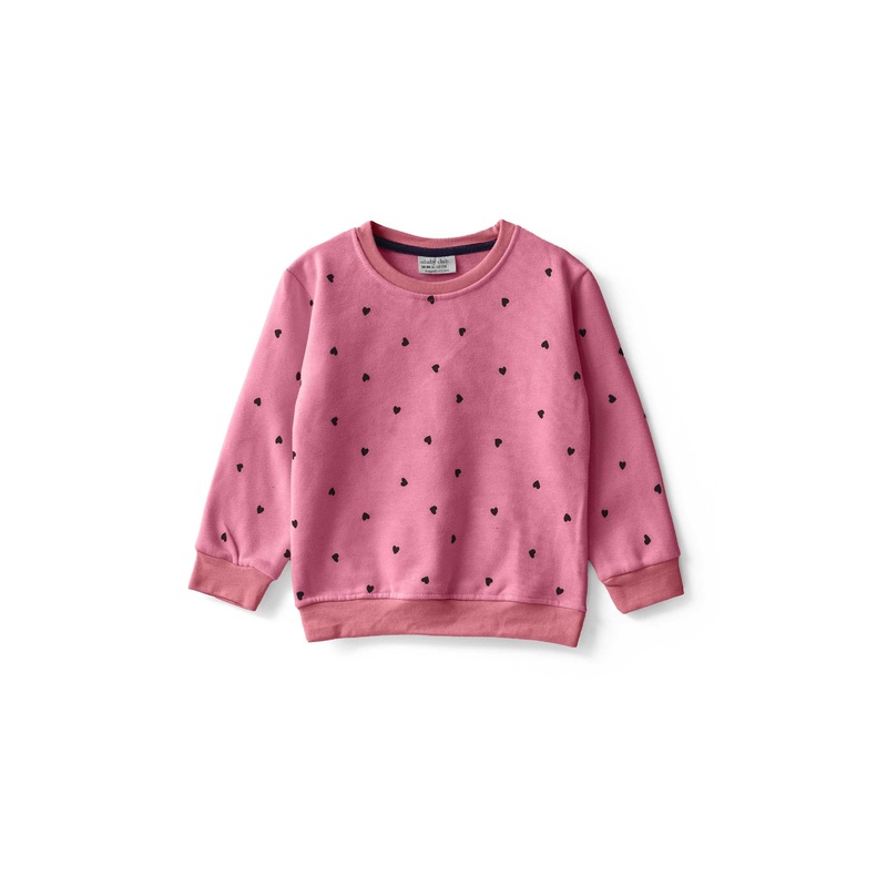 Baby Club Kid’s Heart Printed Fleece Sweat Shirt