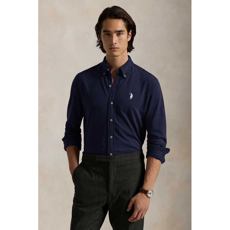 Polo Republica Men’s Contrast Pony Embroidered Casual Shirt