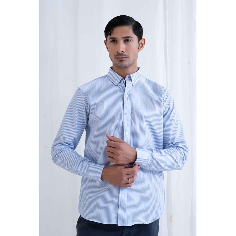 Polo Republica Men’s Pinstriped Casual Shirt