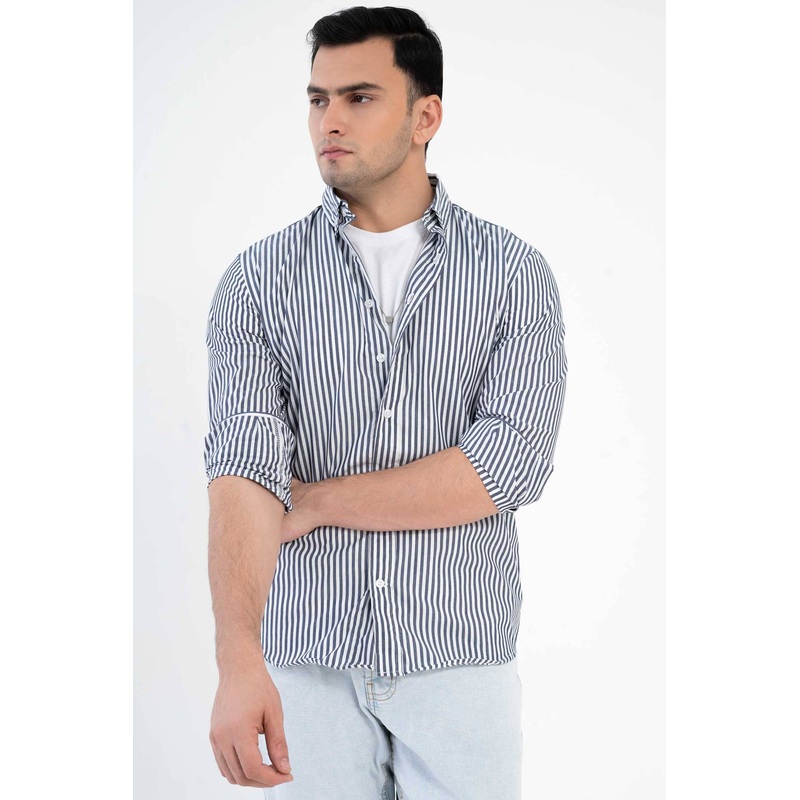 Polo Republica Men’s Striped Button Down Casual Shirt