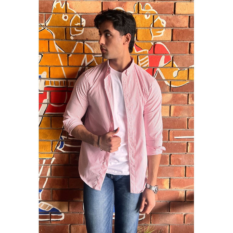 Polo Republica Men’s Striped Button-Down Shirt