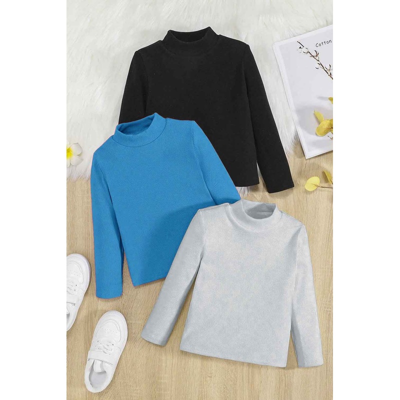 Kid’s Ribbed Mock Neck Shirt
