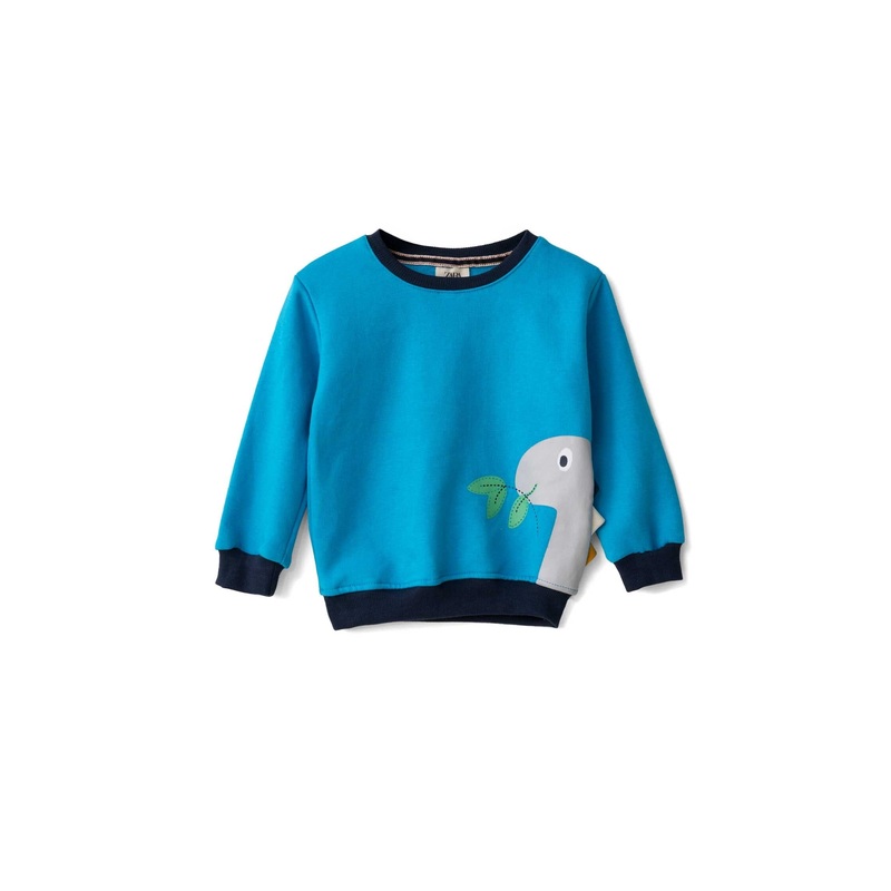 ZR Kid’s Dino Face Printed Fleece Sweatshirt