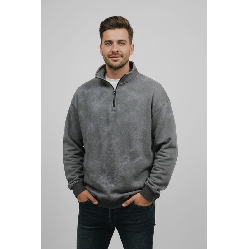 Polo Republica Men’s Tie & Dye Quarter Zipper