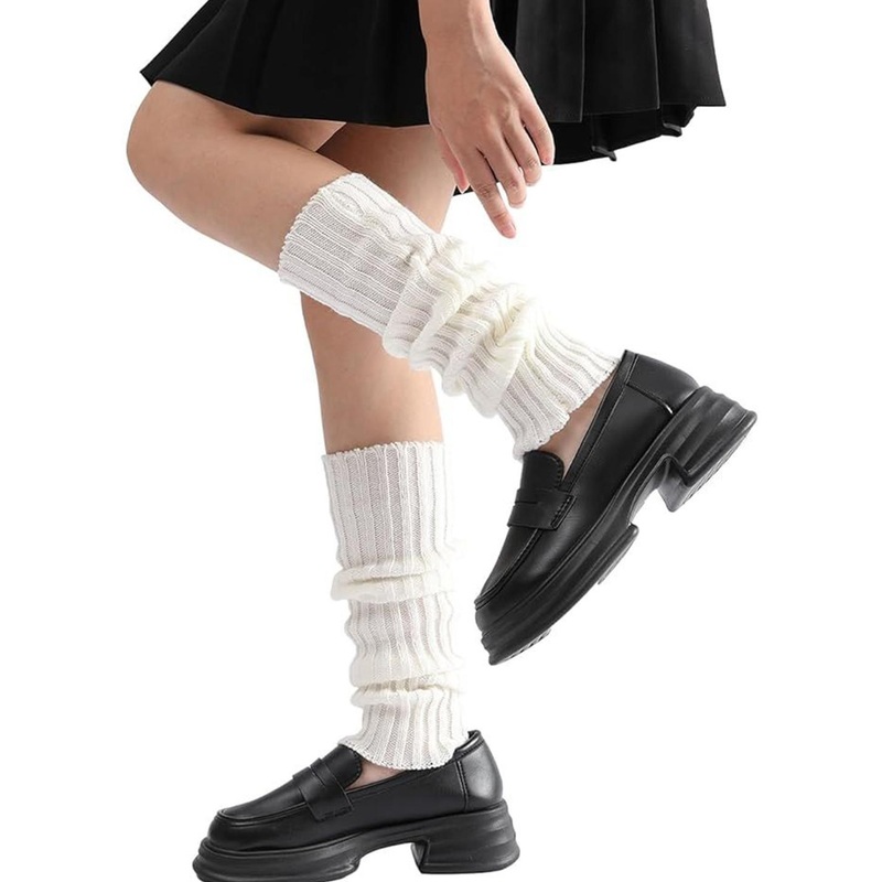 Alexvyan Women Self Design Above Knee Winter Woolen Leg Warmer Socks