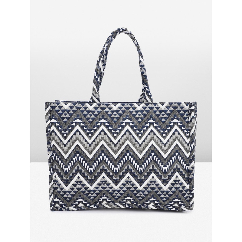 Anouk Geometric Printed Oversized Structured Tote Bag