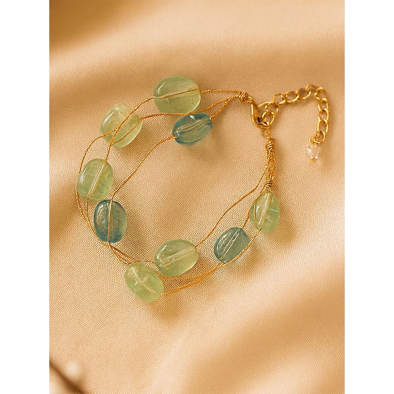 Bohey by KARATCART Gold-Plated Artificial Beaded Multistrand Bracelet