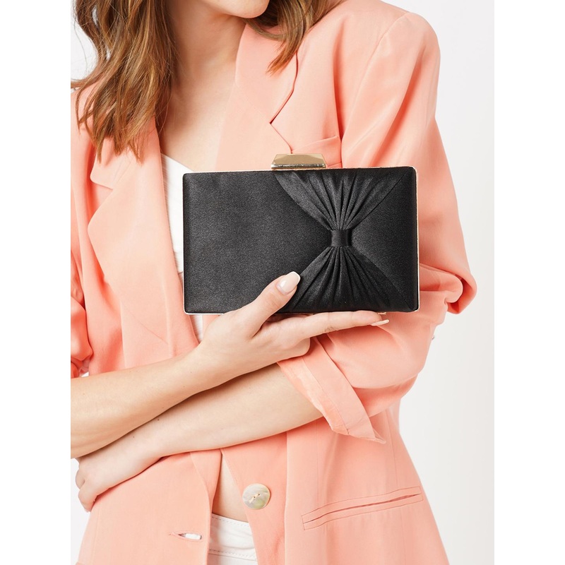 Lavie Bow Frame Women Black Clucth