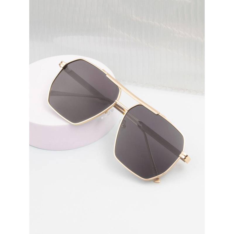 Ted Smith Unisex Polarised Lens Full Rim Square Sunglasses RAVE_C4-GOLD