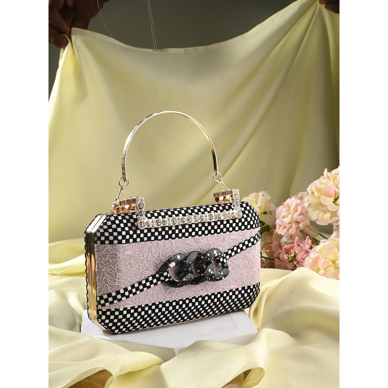 Toobacraft Embellished Box Clutch